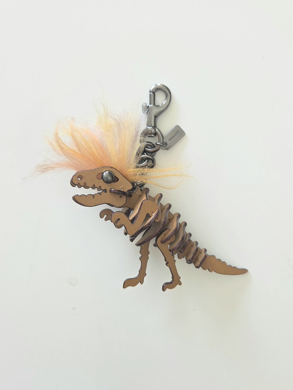 NWOT Coach Mohawk Rexy Dinosaur Skeleton Puzzle Bag Charm